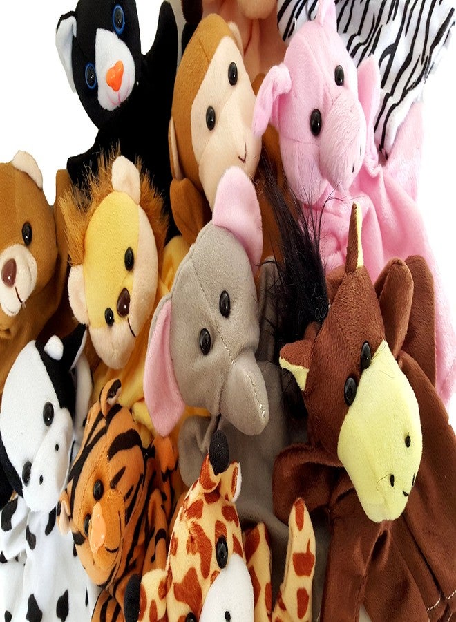 Dondor Velour Animal Hand Puppets, Soft Animal Hand Puppets for Children - Image 3